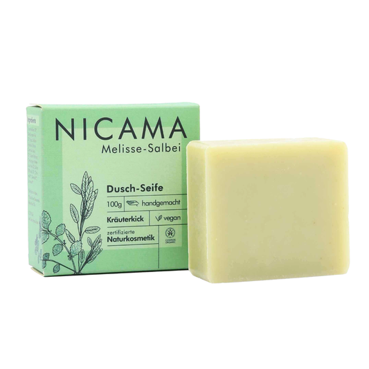 Lemon balm and sage shower soap