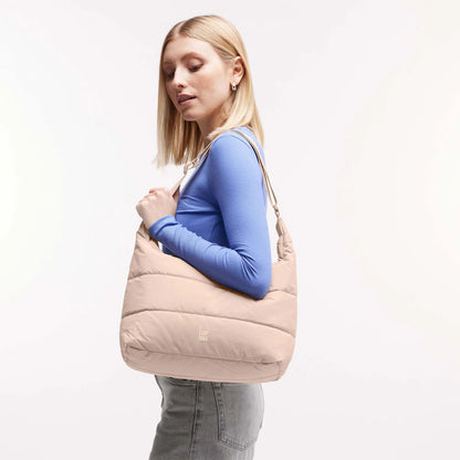 SQUARE BAG LARGE PUFFER PEARL