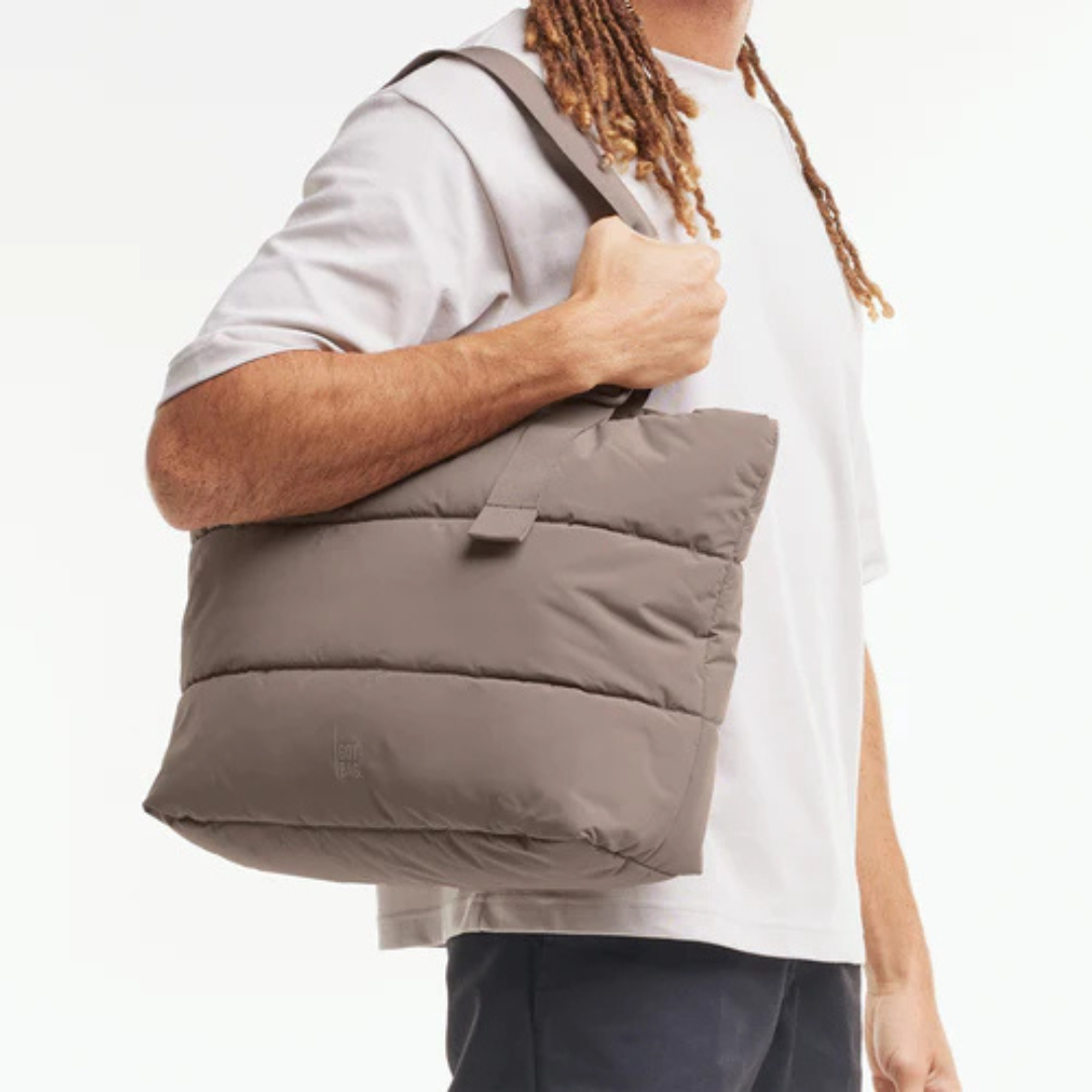 PUFFER TOTE BAG OYSTER