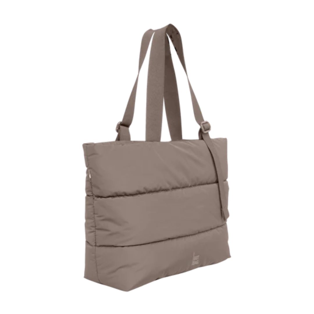 PUFFER TOTE BAG OYSTER