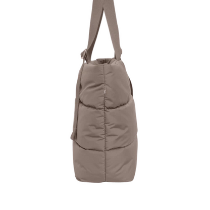 PUFFER TOTE BAG OYSTER