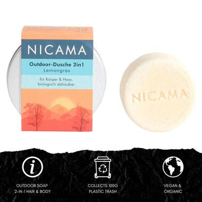 OUTDOORDUSCHE 2-IN-1 LEMONGRAS