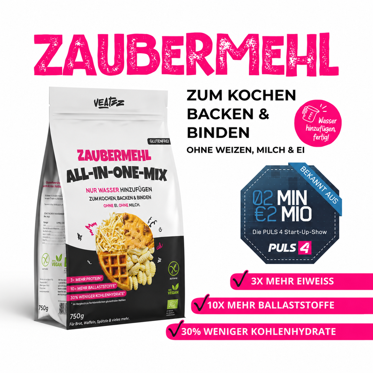 MAGIC FLOUR - 3IN1 BASE FOR COOKING & BAKING 100% VEGAN