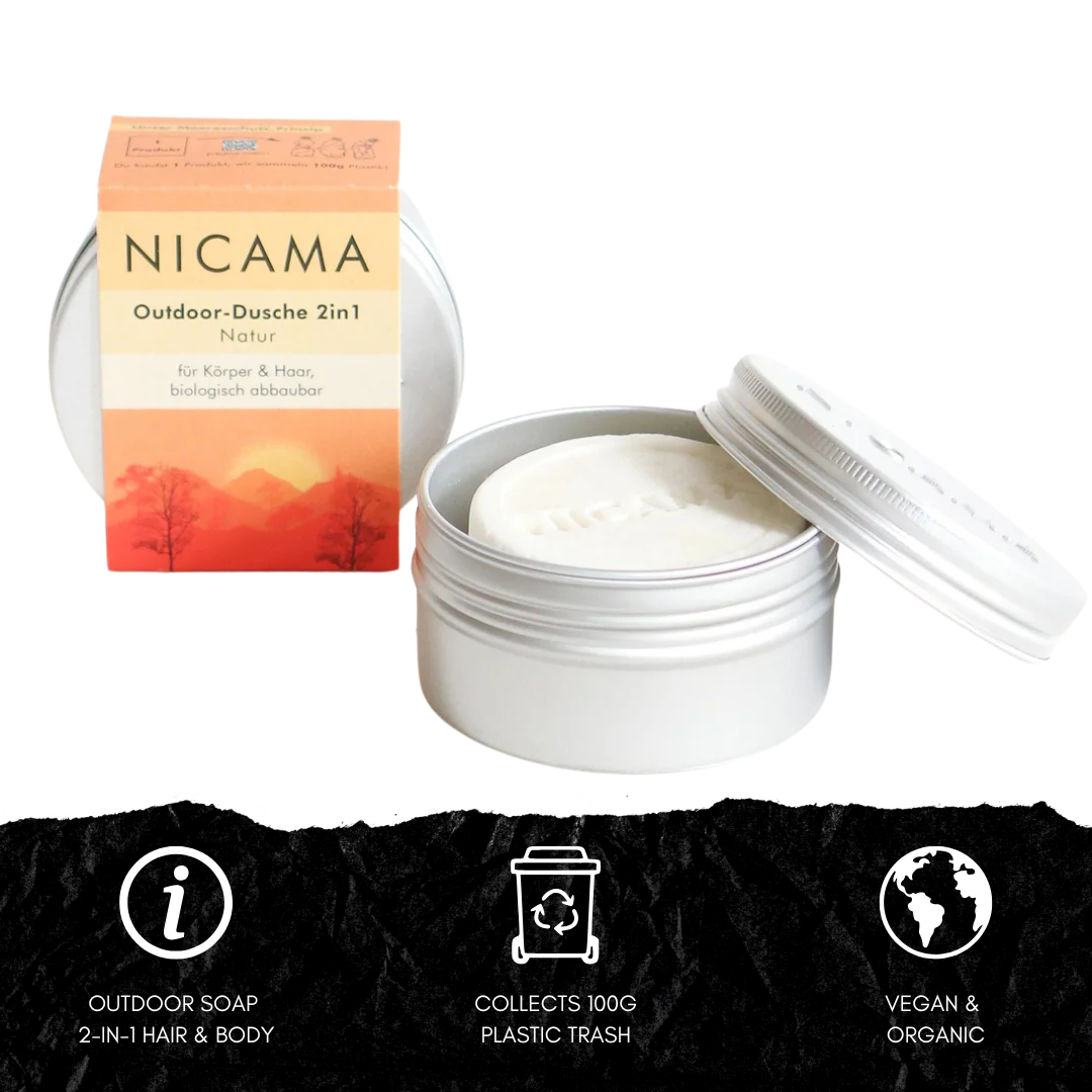 OUTDOORDUSCHE 2-IN-1 NATUR