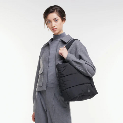 PUFFER TOTE BAG BLACK