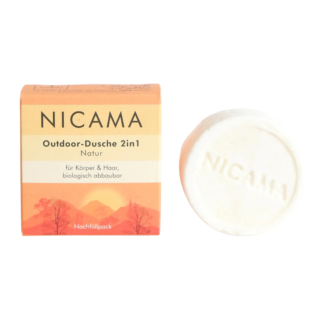 OUTDOORDUSCHE 2-IN-1 NATUR