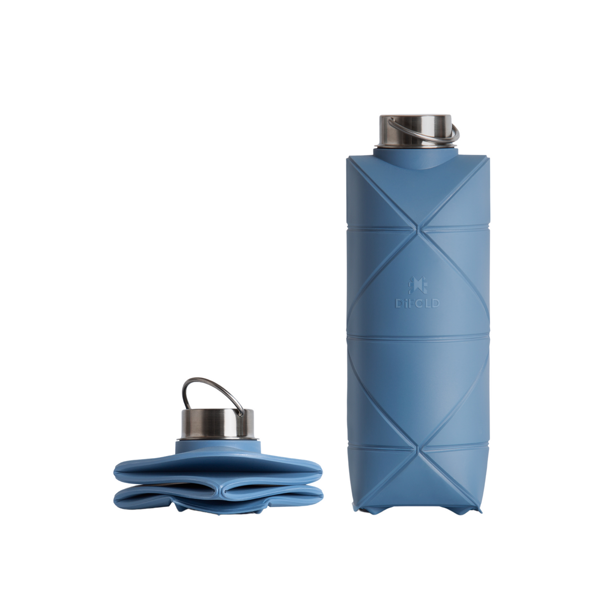 FLASCHE FALTBAR ORIGAMI SLEEK BLUE – DAMN PLASTIC