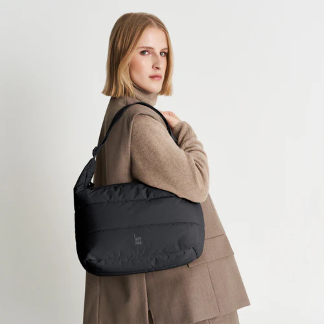 SQUARE BAG LARGE PUFFER BLACK