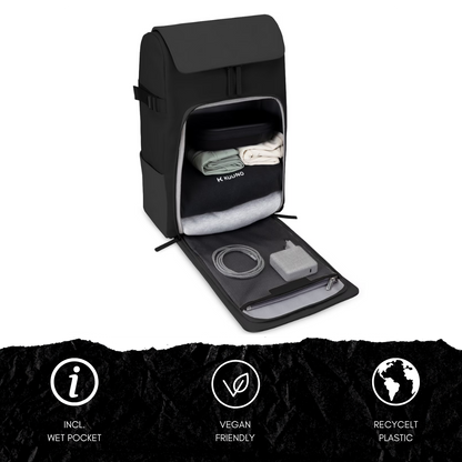 RUCKSACK BALI BY MARIEFEANDJAKESNOW ALL BLACK