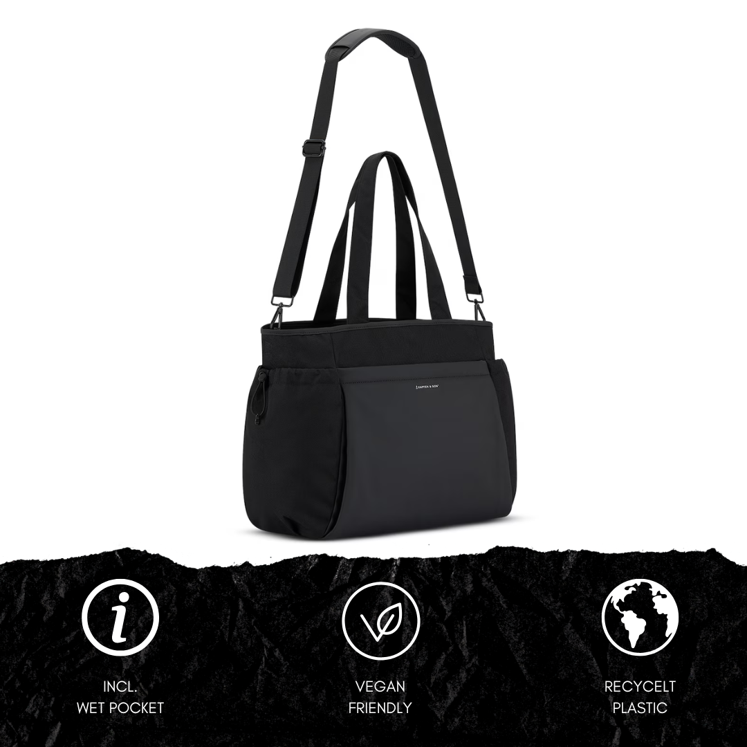 HANDTASCHE HELLVI LARGE ALL BLACK