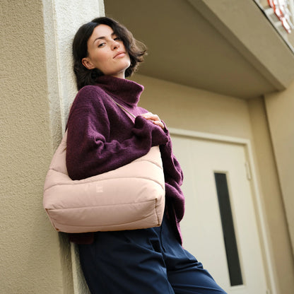 SQUARE BAG LARGE PUFFER PEARL